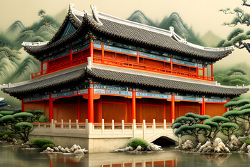 a traditional chinese house known as siheyuan