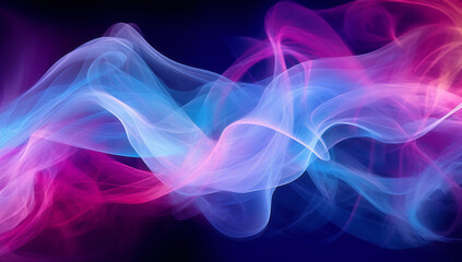 Obraz premium Ethereal Mist: Abstract Blue and Purple Smoke