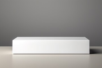 Clean and Minimalistic White Blank Box Packaging Mockup Created with Generative AI