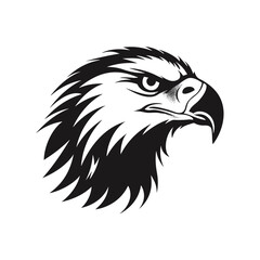 Minimalist vector of an eagle. Suitable for logo or tattoo.