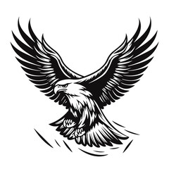 Minimalist vector of an eagle. Suitable for logo or tattoo.