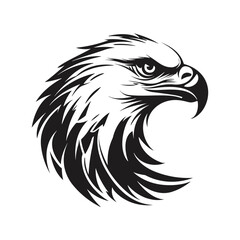 Obraz premium Minimalist vector of an eagle. Suitable for logo or tattoo.