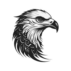 Minimalist vector of an eagle. Suitable for logo or tattoo.