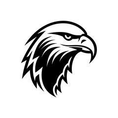 Minimalist vector of an eagle. Suitable for logo or tattoo.