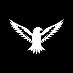 Minimalist vector of an eagle. Suitable for logo or tattoo.