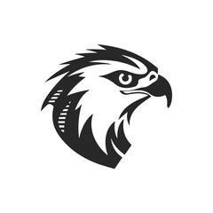 Fototapeta premium Minimalist vector of an eagle. Suitable for logo or tattoo.
