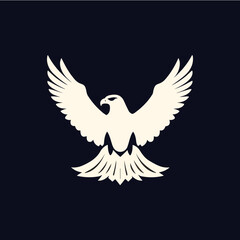 Minimalist vector of an eagle. Suitable for logo or tattoo.