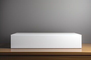 Clean and Minimalistic White Blank Box Packaging Mockup Created with Generative AI