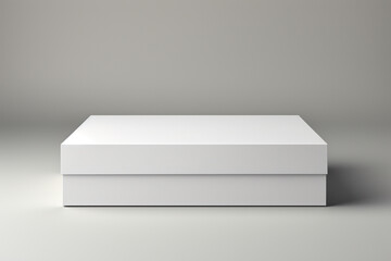 Clean and Minimalistic White Blank Box Packaging Mockup Created with Generative AI