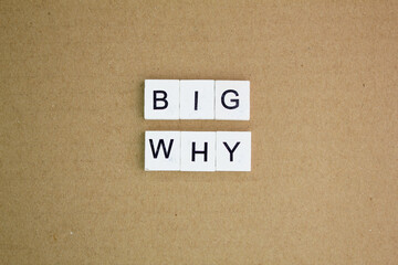 letters of the alphabet with the question word big why. the concept of self-inquiry