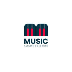 Letter m music logo