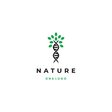 nature dna logo design on isolated background