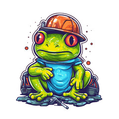 Frog, TShirt Design , graphic design, Generative Ai