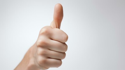 hand showing thumb up isolated