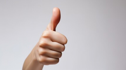 hand showing thumb up isolated
