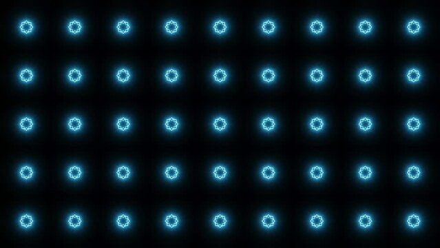 Abstract royal blue color seamless kaleidoscope effect mandala Animation. mandala background UHD 4k video.
