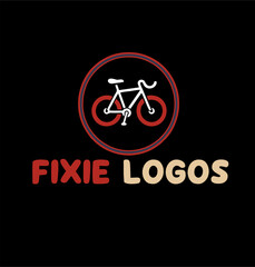 Fixie bike logo template. logo for bicycle business
