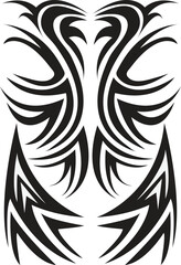 Tribal Pattern Tattoo Vector Art Design, Abstract Element Pattern Vintage On White Background