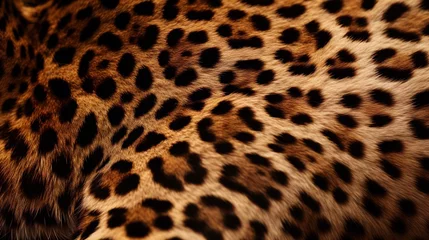Foto op Plexiglas leopard fur texture © KWY