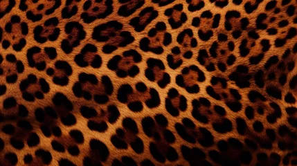 Fotobehang leopard fur texture © KWY