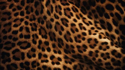 Deurstickers leopard fur texture © KWY