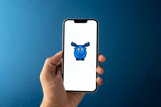 West Bangal, India - july 5, 2023 : Elki ai logo on phone screen stock image.
