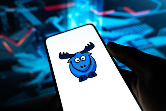 West Bangal, India - july 5, 2023 : Elki ai logo on phone screen stock image.
