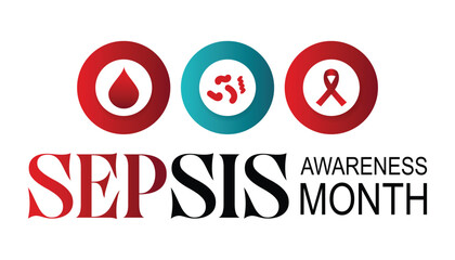 Sepsis awareness month observed each year during September . Vector illustration on the theme of .