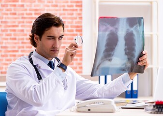 Young doctor working in hospital