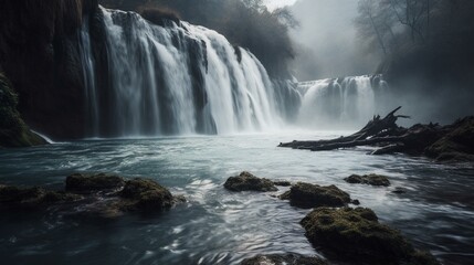Obraz premium waterfall in the forest