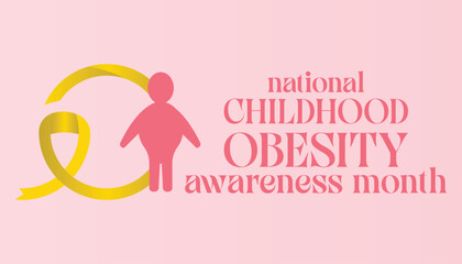 childhood obesity awareness month observed each year during September . Vector illustration on the theme of .