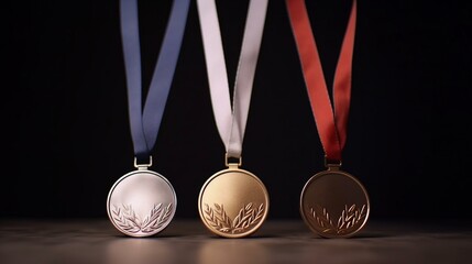 gold silver and bronze medals
