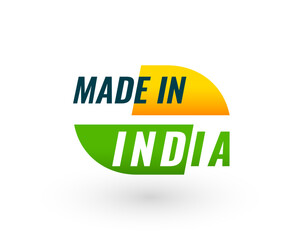 made in india label background for product manufactured in nation