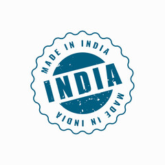 made in india circular stamp background for inspiring manufacturing and export