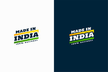 made in india label background for representation of nation product