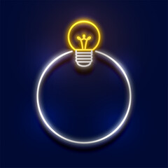 innovative energy idea concept with creative light bulb sign