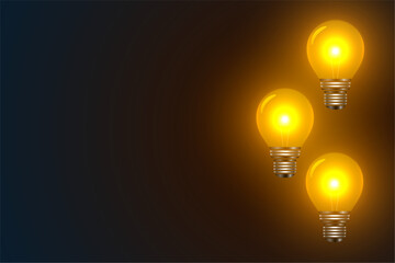 electricity invention idea concept with glowing light bulb