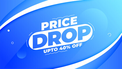 price drop sale banner for online store marketing - obrazy, fototapety, plakaty