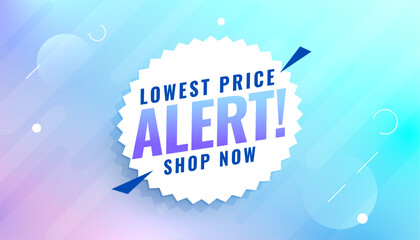 alert price drop banner show now and get lowest price on product