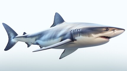 Fototapeta premium shark isolated on white background