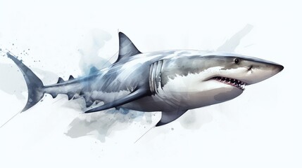 shark isolated on white background