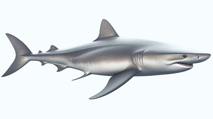 Naklejka premium shark isolated on white background