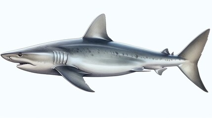 Fototapeta premium shark isolated on white background