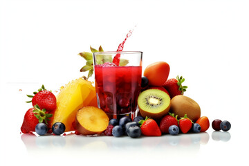 fruit cocktail with fruits