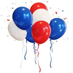 red white and blue balloons with confetti © ahmadalfant
