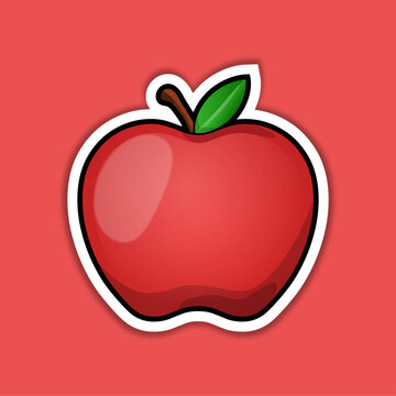 Red Apple Outline Images – Browse 7,195 Stock Photos, Vectors, and