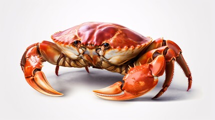 Realistic illustration of crab isolated on white background