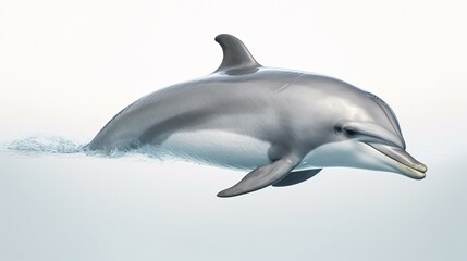 Naklejka premium dolphin jumping isolated on white background