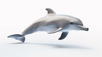 Fototapeta premium dolphin jumping isolated on white background