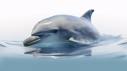 Naklejka premium dolphin jumping isolated on white background